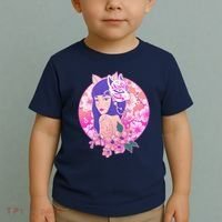 Japanese Cherry Blossoms Kitsune Fox Girl Toddler T-Shirt thumb 2