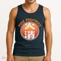 Japanese Fire Fighters - Fire Out Tank Top thumb 3