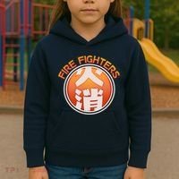 Japanese Fire Fighters - Fire Out Kids Hoodie thumb 3