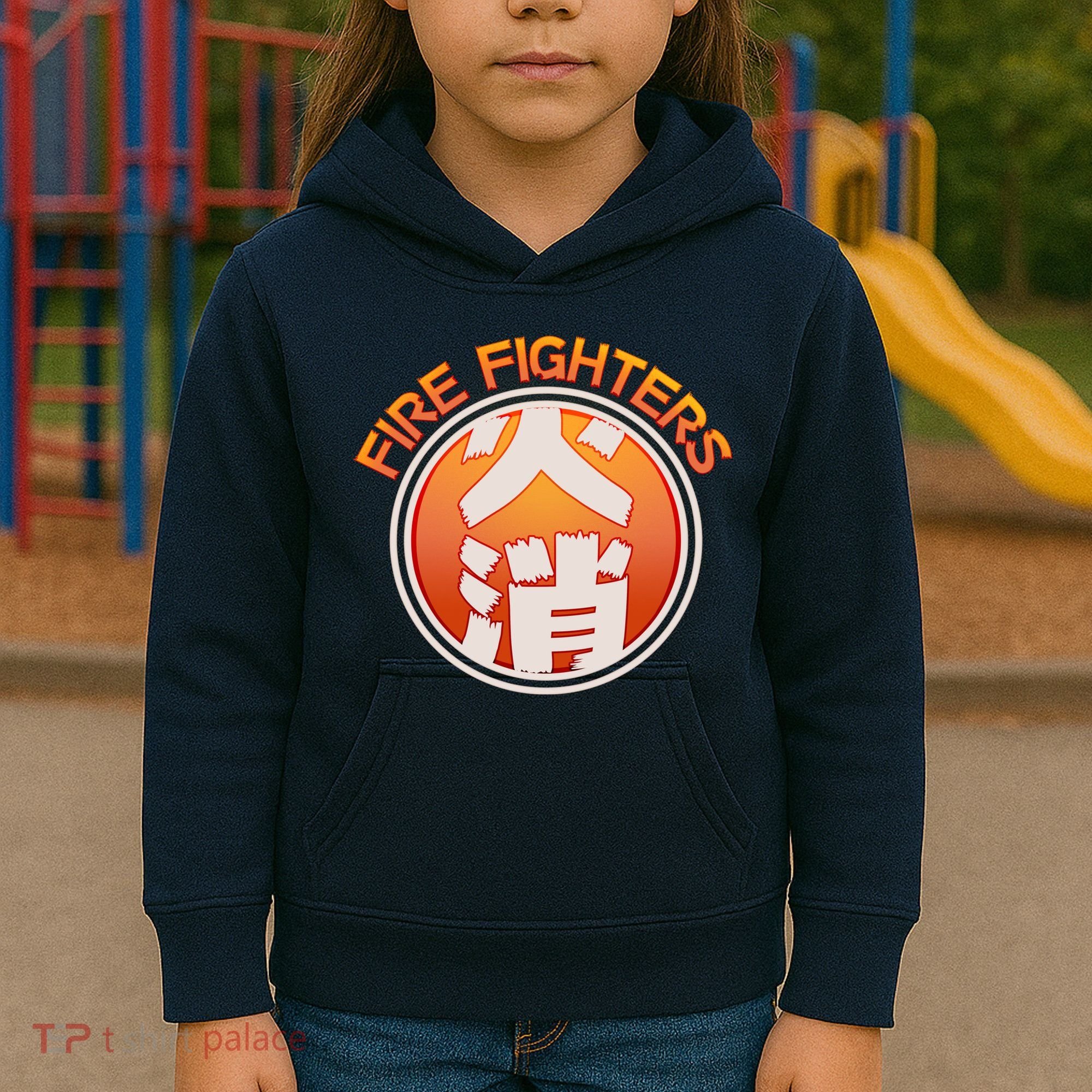 Japanese Fire Fighters - Fire Out Kids Hoodie