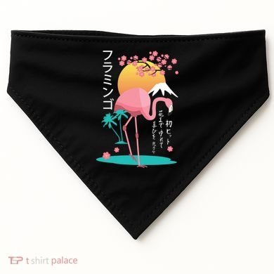 Japanese Flamingo USA-Made Doggie Bandana