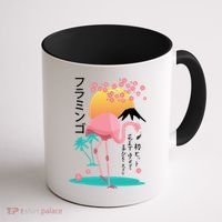 Japanese Flamingo Coffee Mug thumb 1