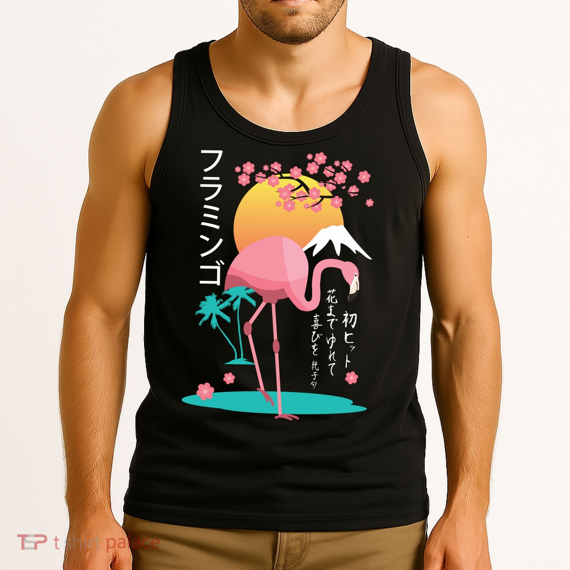 Japanese Flamingo Tank Top