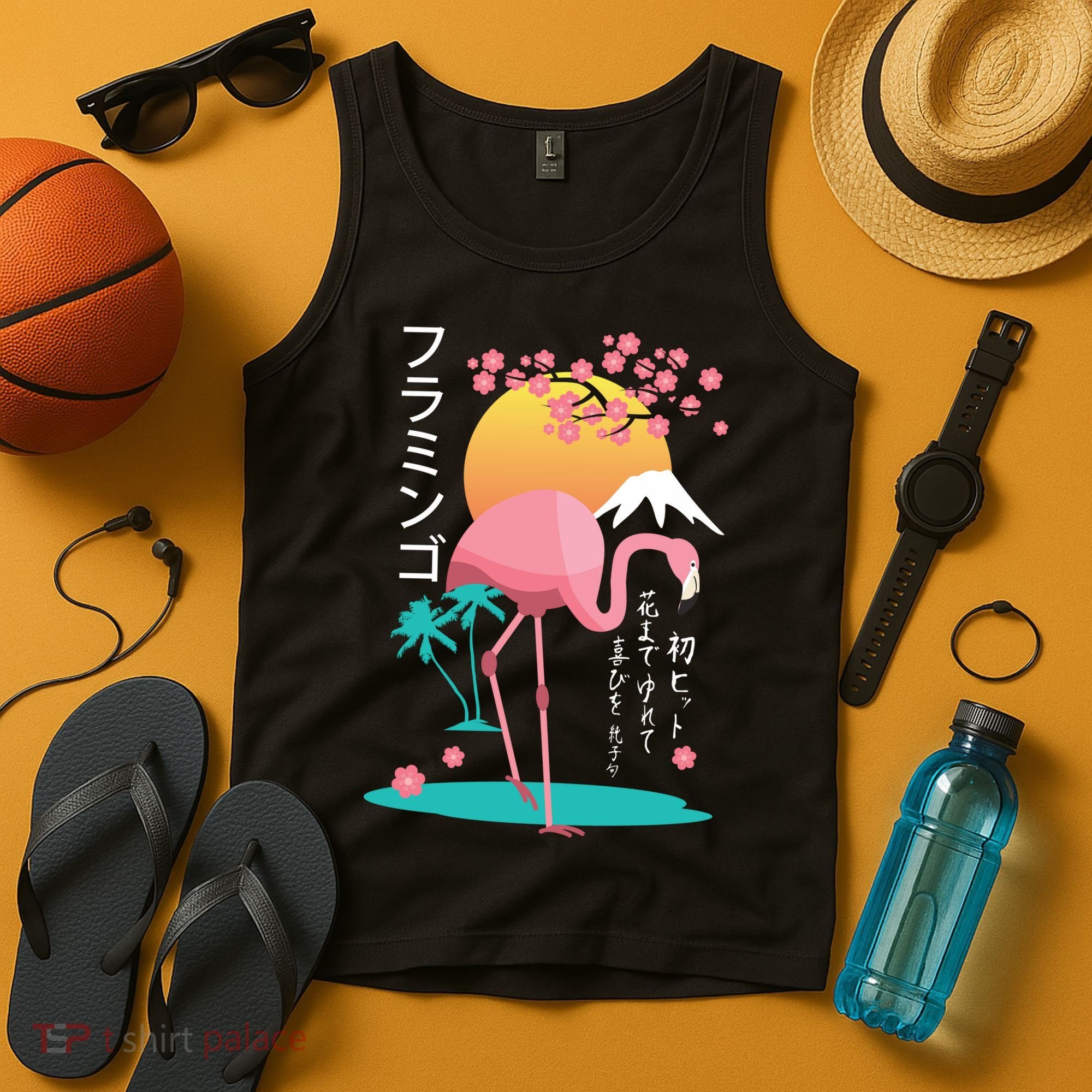 Japanese Flamingo Tank Top