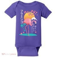 Japanese Flamingo Baby Bodysuit thumb 0