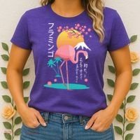 Japanese Flamingo Women's T-Shirt thumb 2