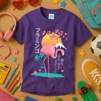 Japanese Flamingo Kids T-Shirt thumb 3