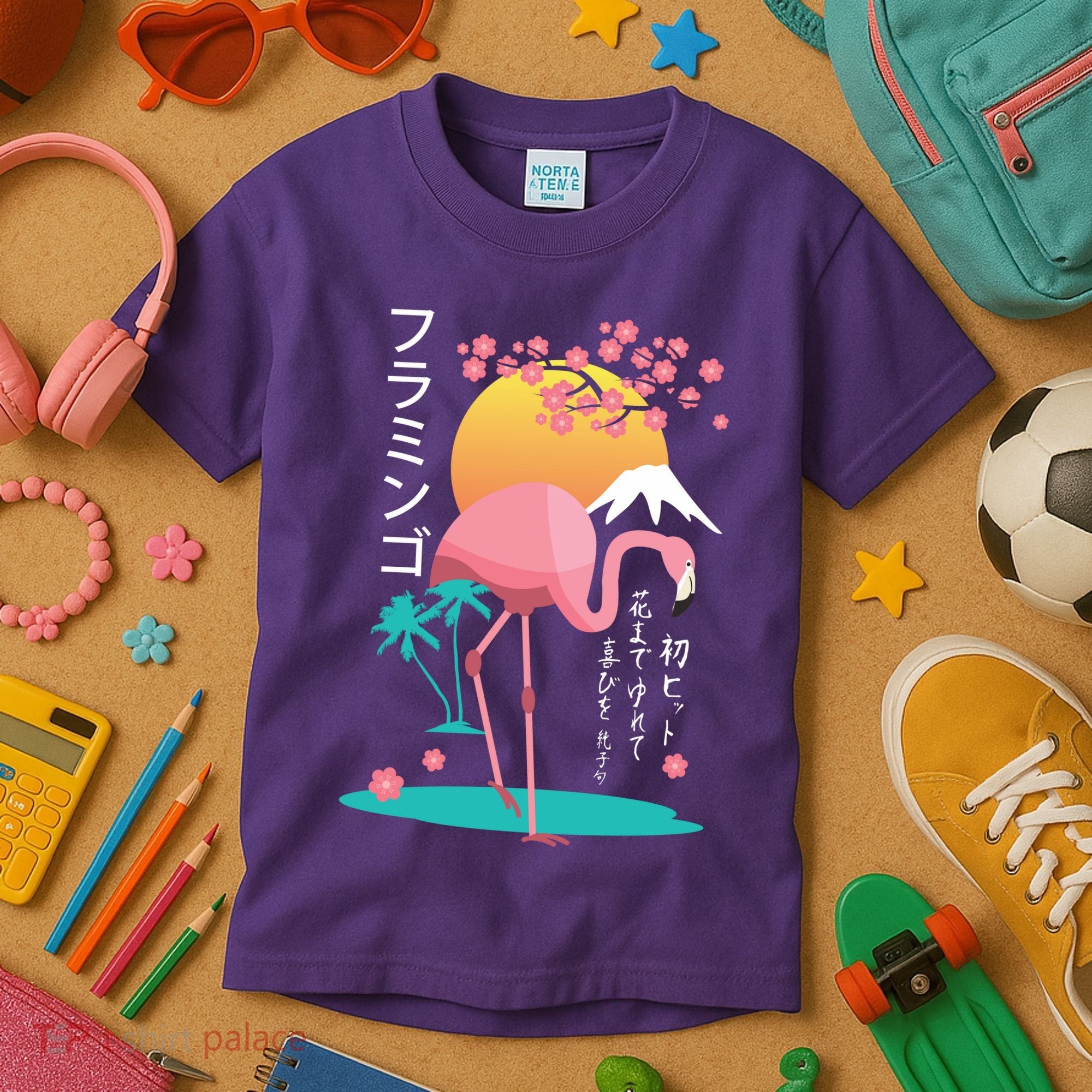 Japanese Flamingo Kids T-Shirt