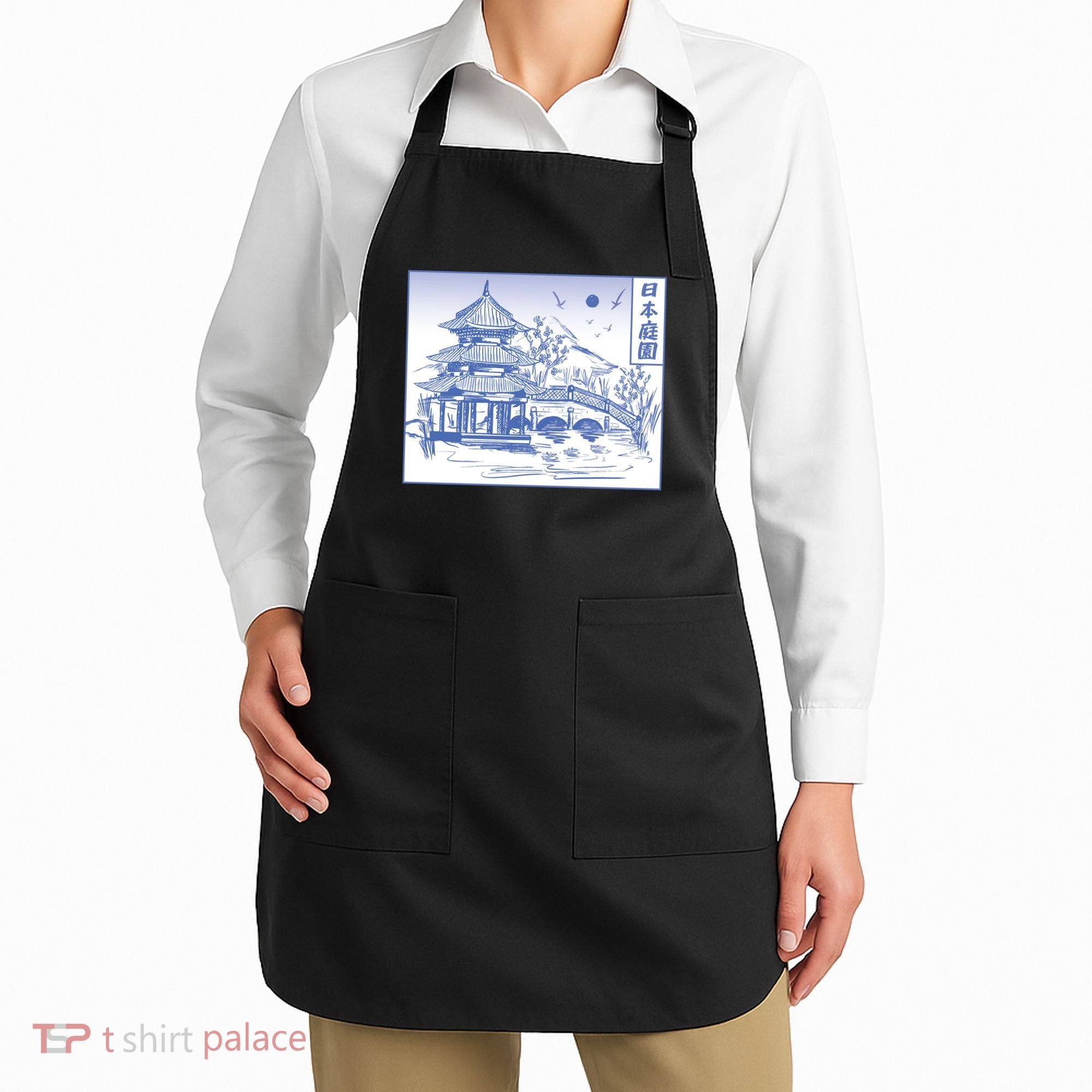 Japanese Garden Art Apron