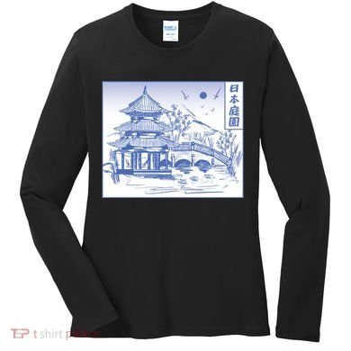 Japanese Garden Art Women's Long Sleeve Shirt