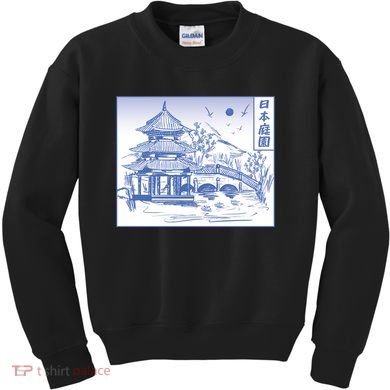 Japanese Garden Art Kids Sweatshirt