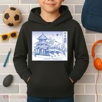 Japanese Garden Art Kids Hoodie thumb 2