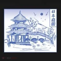 Japanese Garden Line Women's T-Shirt thumb 6