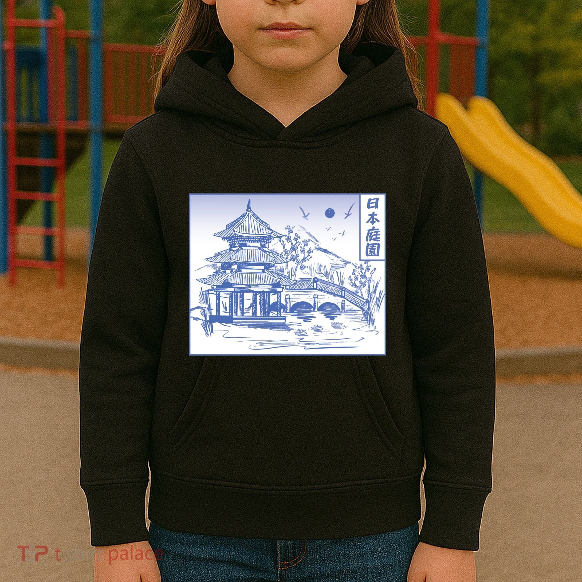 Japanese Garden Line Kids Hoodie