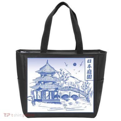 Japanese Garden Line Tote Bag