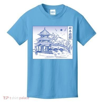 Japanese Garden Line Kids T-Shirt