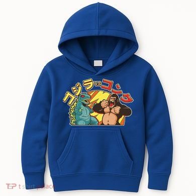 Japanese Zilla Verse Kong Retro Monster Kids Hoodie