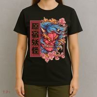 Japanese Harajuku Yokai Oni Monster T-Shirt thumb 4