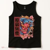 Japanese Harajuku Yokai Oni Monster Tank Top thumb 2
