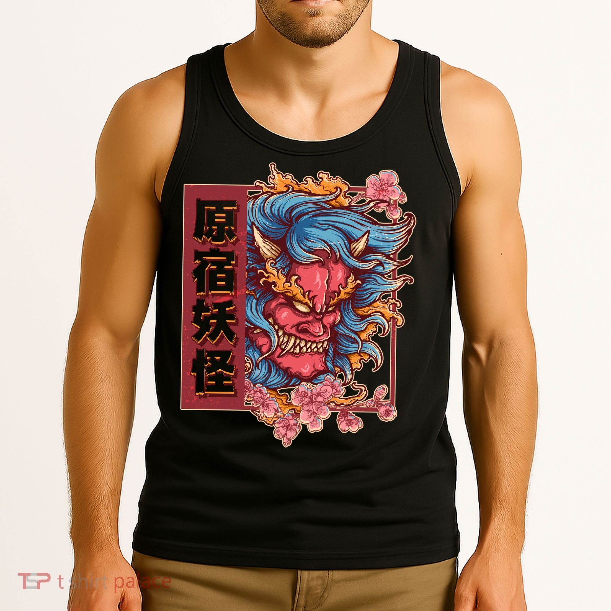 Japanese Harajuku Yokai Oni Monster Tank Top