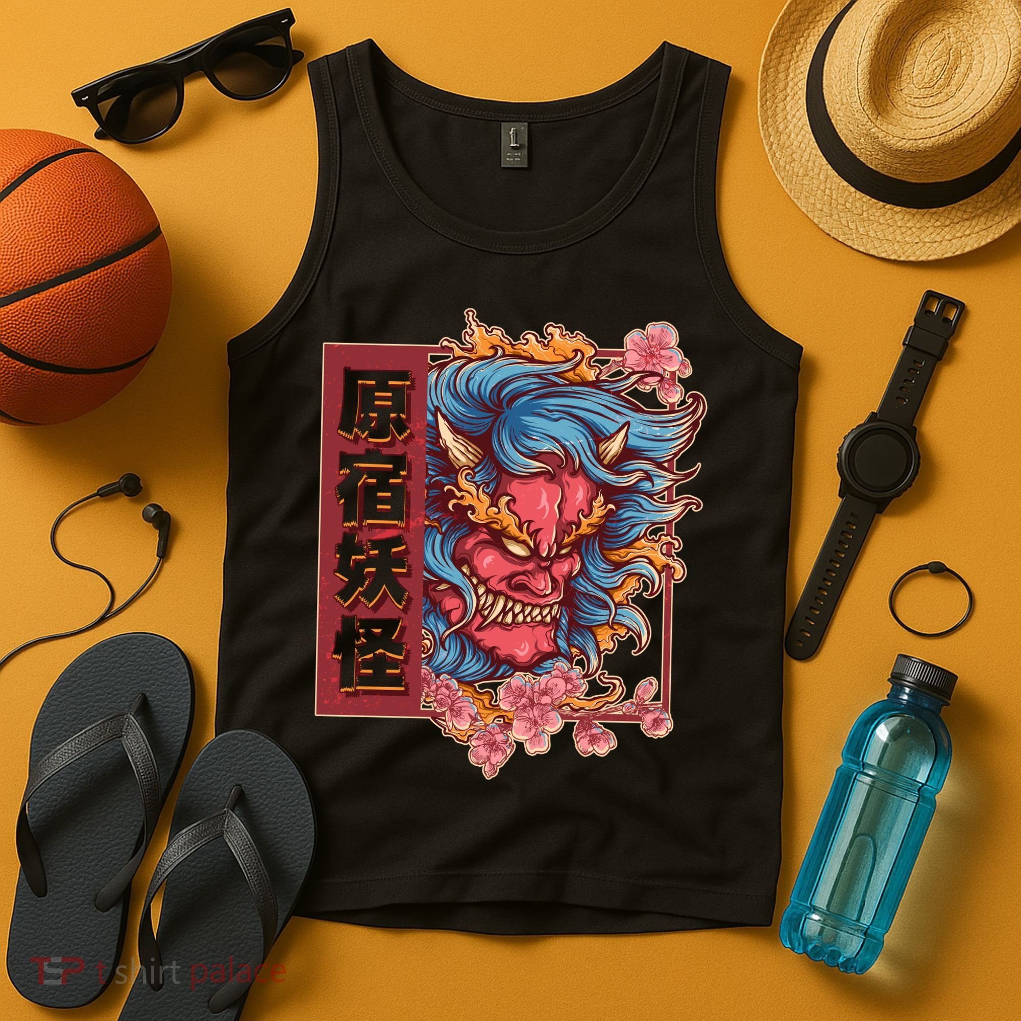 Japanese Harajuku Yokai Oni Monster Tank Top