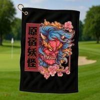Japanese Harajuku Yokai Oni Monster Golf Towel thumb 1