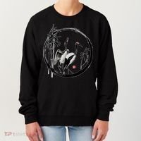 Japanese Ink Painting Cranes Bamboo Birds Women's Sweatshirt thumb 0