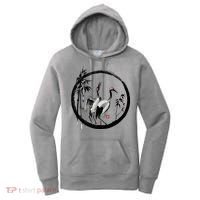Japanese Ink Painting Cranes Bamboo Birds Women's Hoodie thumb 0