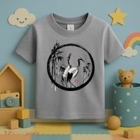 Japanese Ink Painting Cranes Bamboo Birds Toddler T-Shirt thumb 3