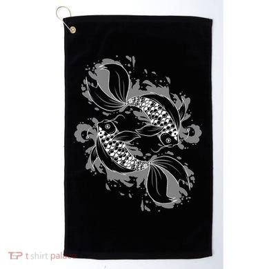 Japanese Koi Pisces Golf Towel
