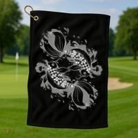 Japanese Koi Pisces Golf Towel thumb 1