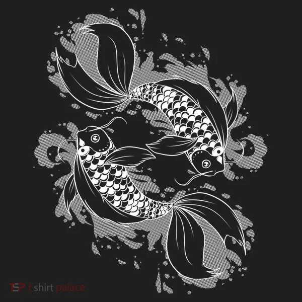 Japanese Koi Pisces Golf Towel