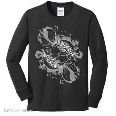 Japanese Koi Pisces Kids Long Sleeve Shirt