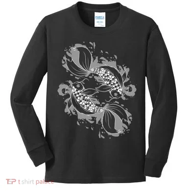 Japanese Koi Pisces Kids Long Sleeve Shirt