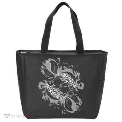 Japanese Koi Pisces Tote Bag