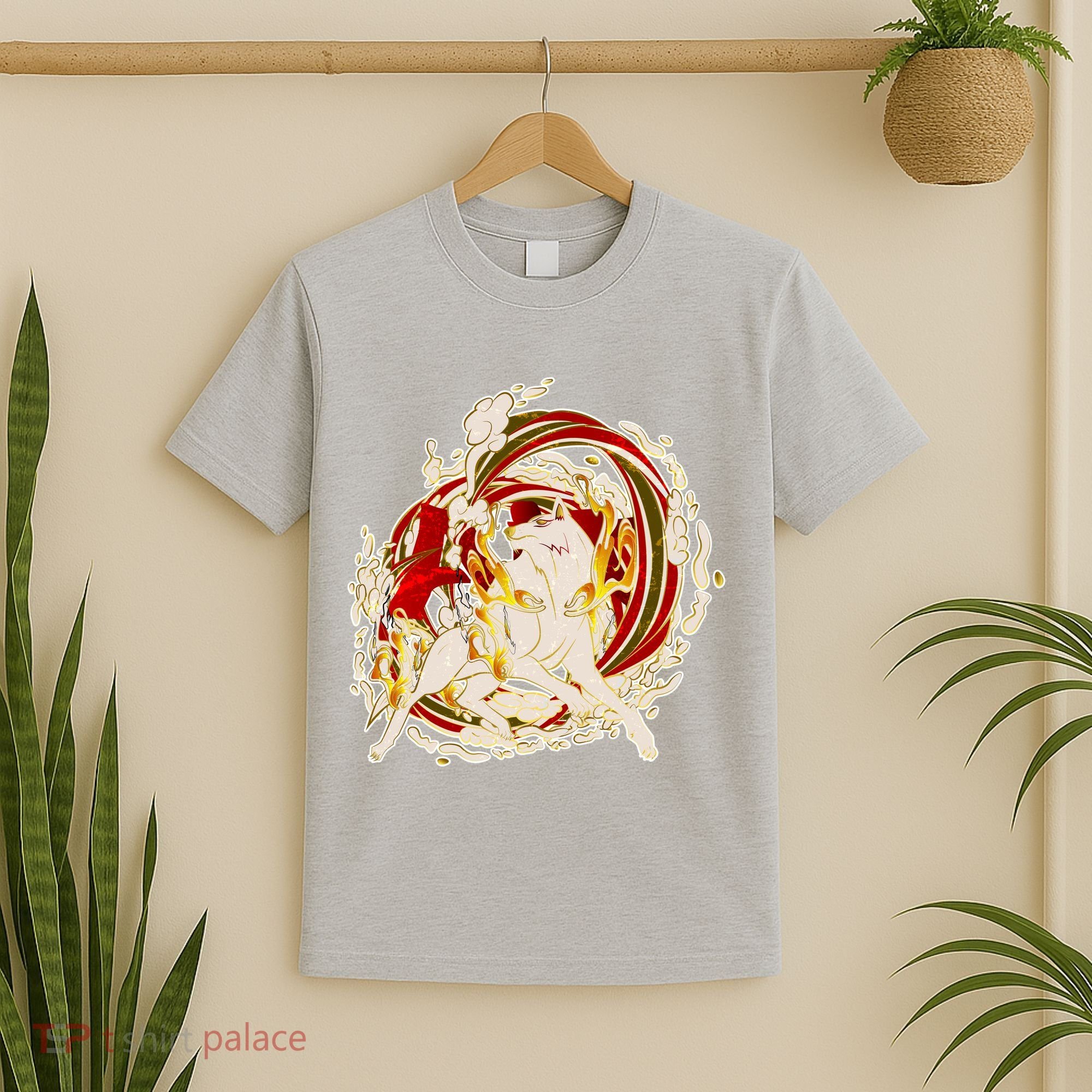 Japanese Mythology Okami Wolf T-Shirt