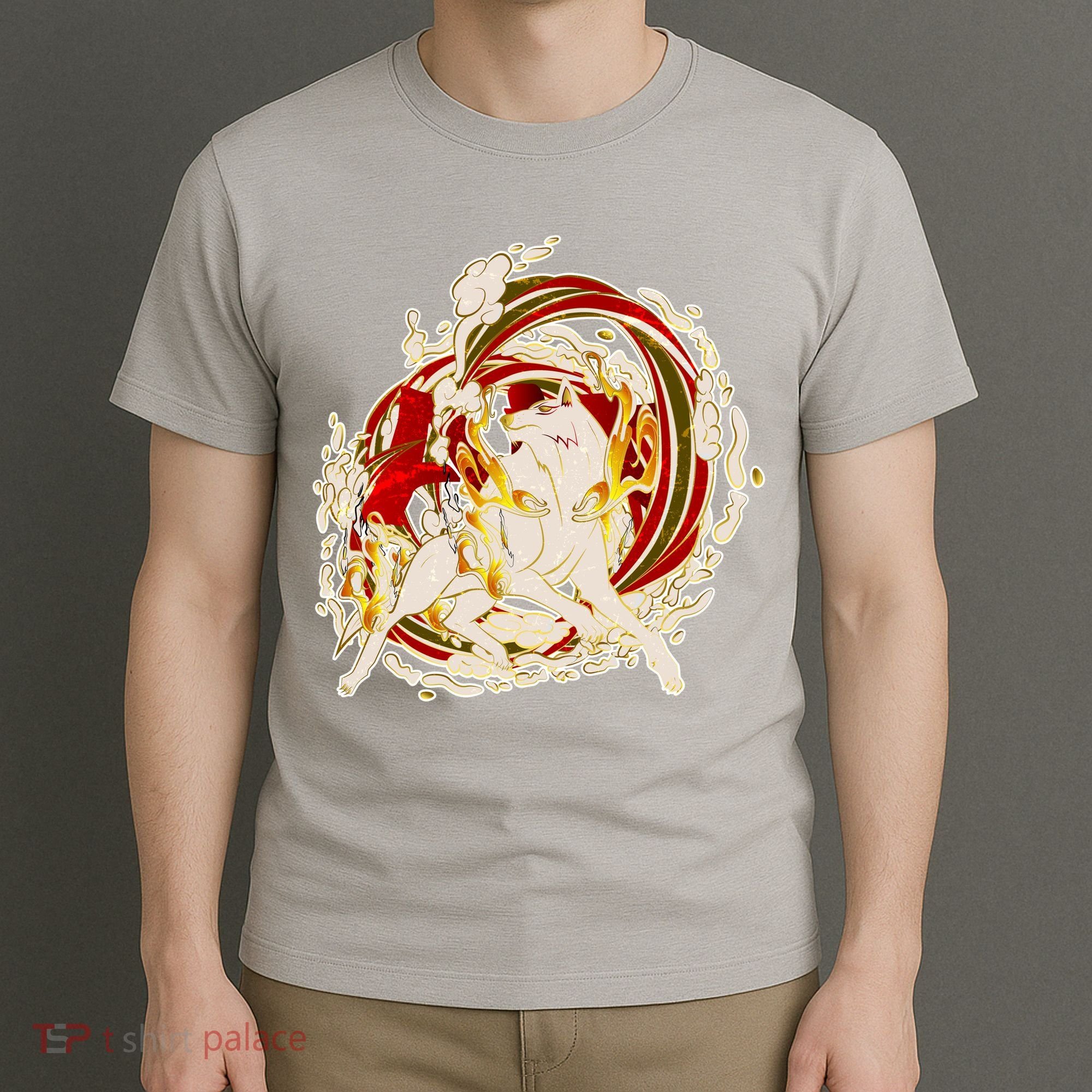 Japanese Mythology Okami Wolf T-Shirt