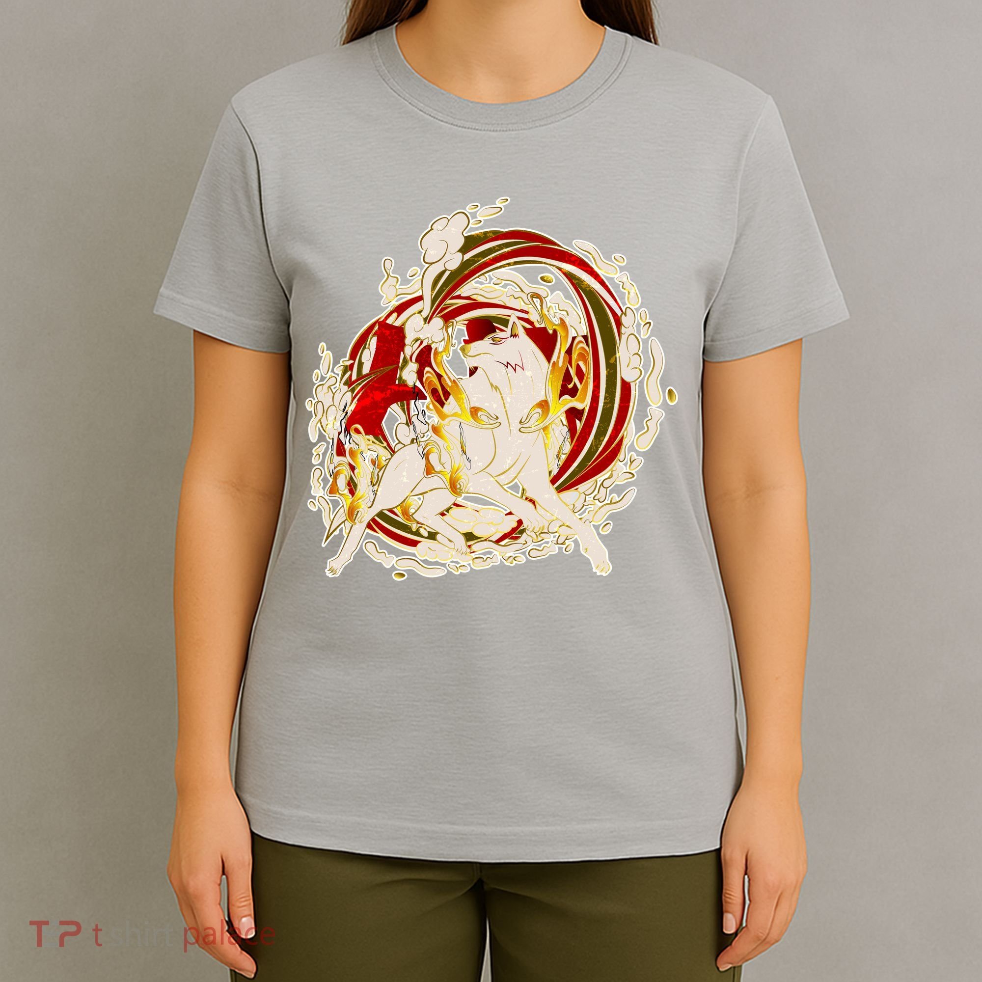 Japanese Mythology Okami Wolf T-Shirt