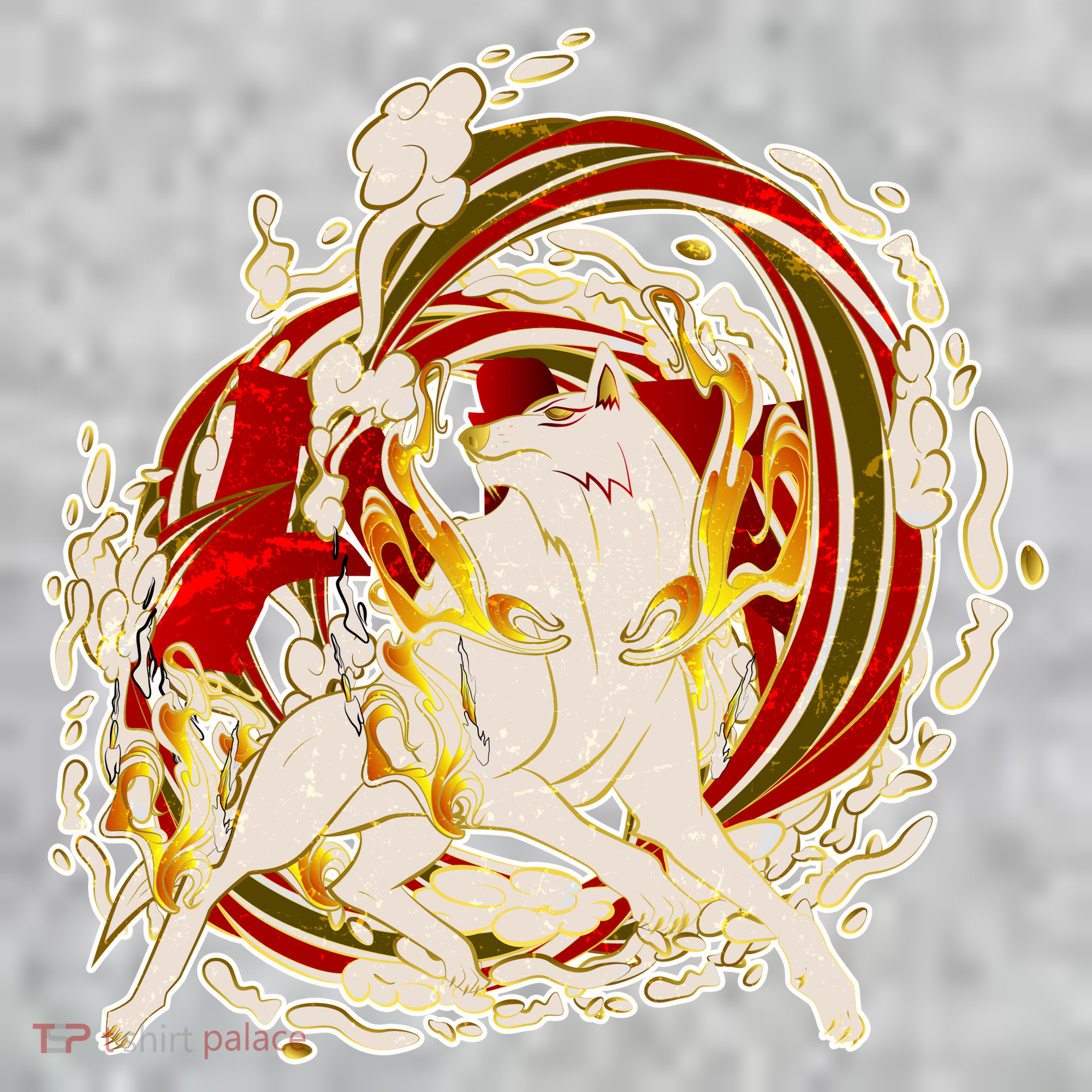 Japanese Mythology Okami Wolf Kids T-Shirt
