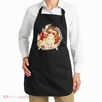 Japanese Mythology Okami Wolf Apron thumb 2