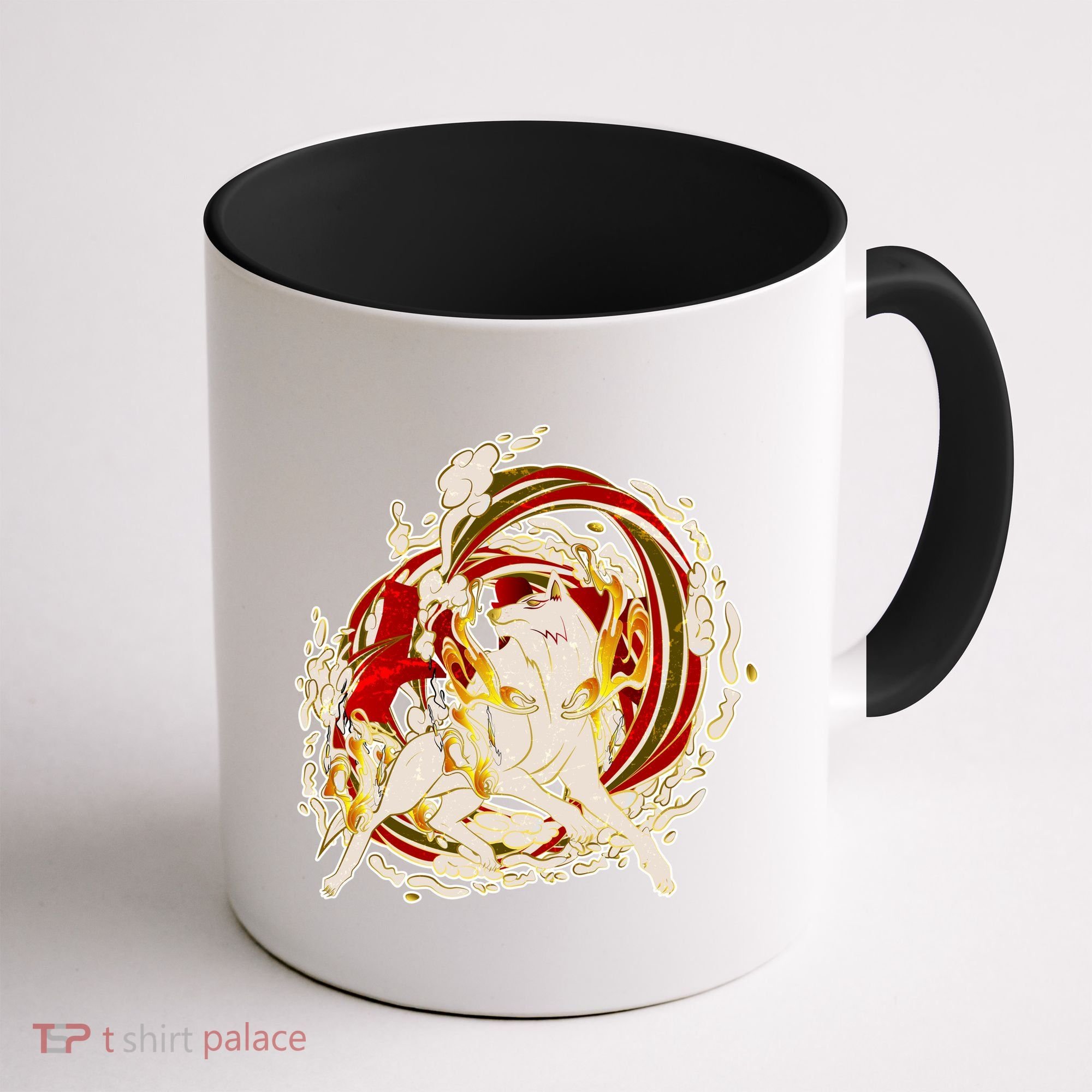 Japanese Mythology Okami Wolf Coffee Mug