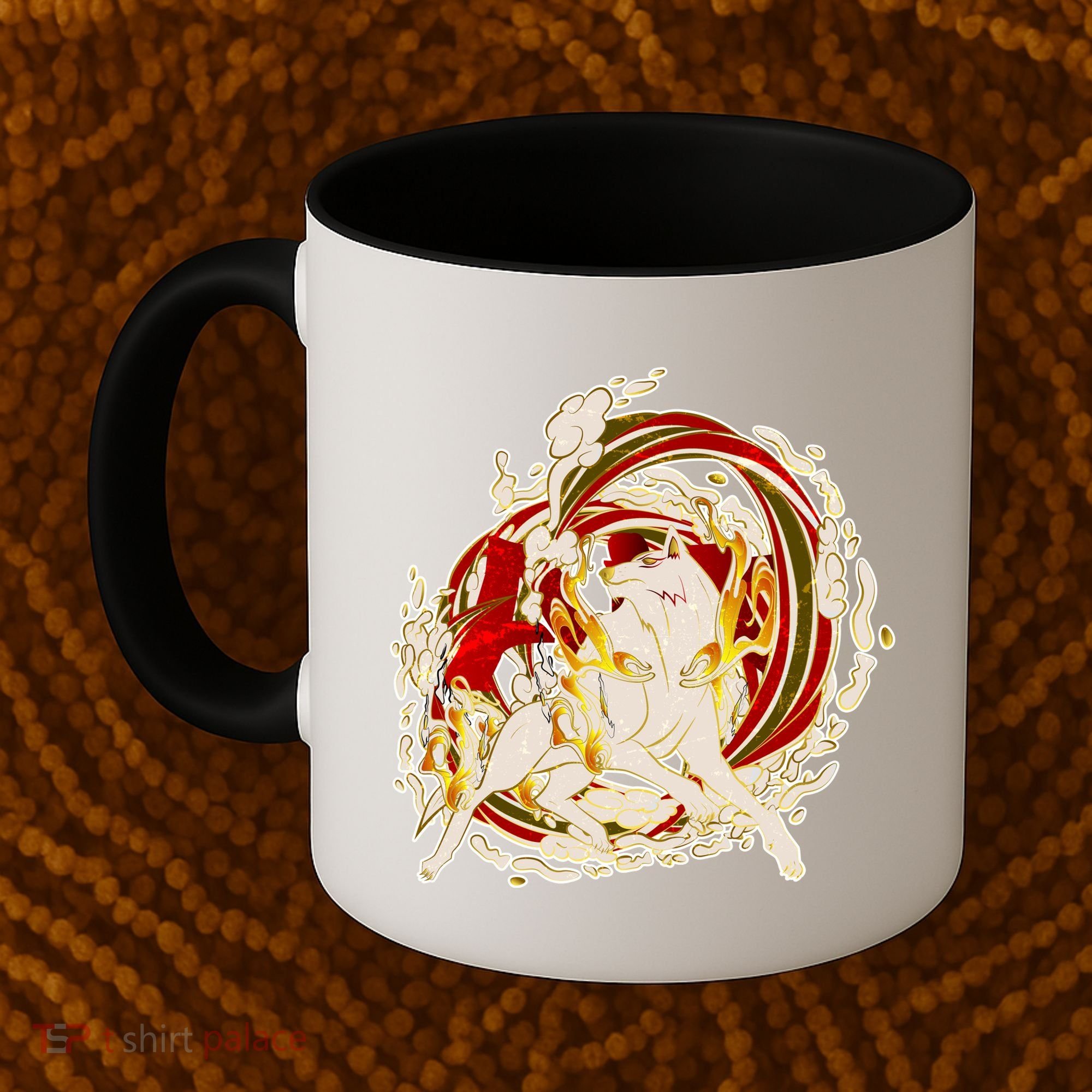 Japanese Mythology Okami Wolf Coffee Mug