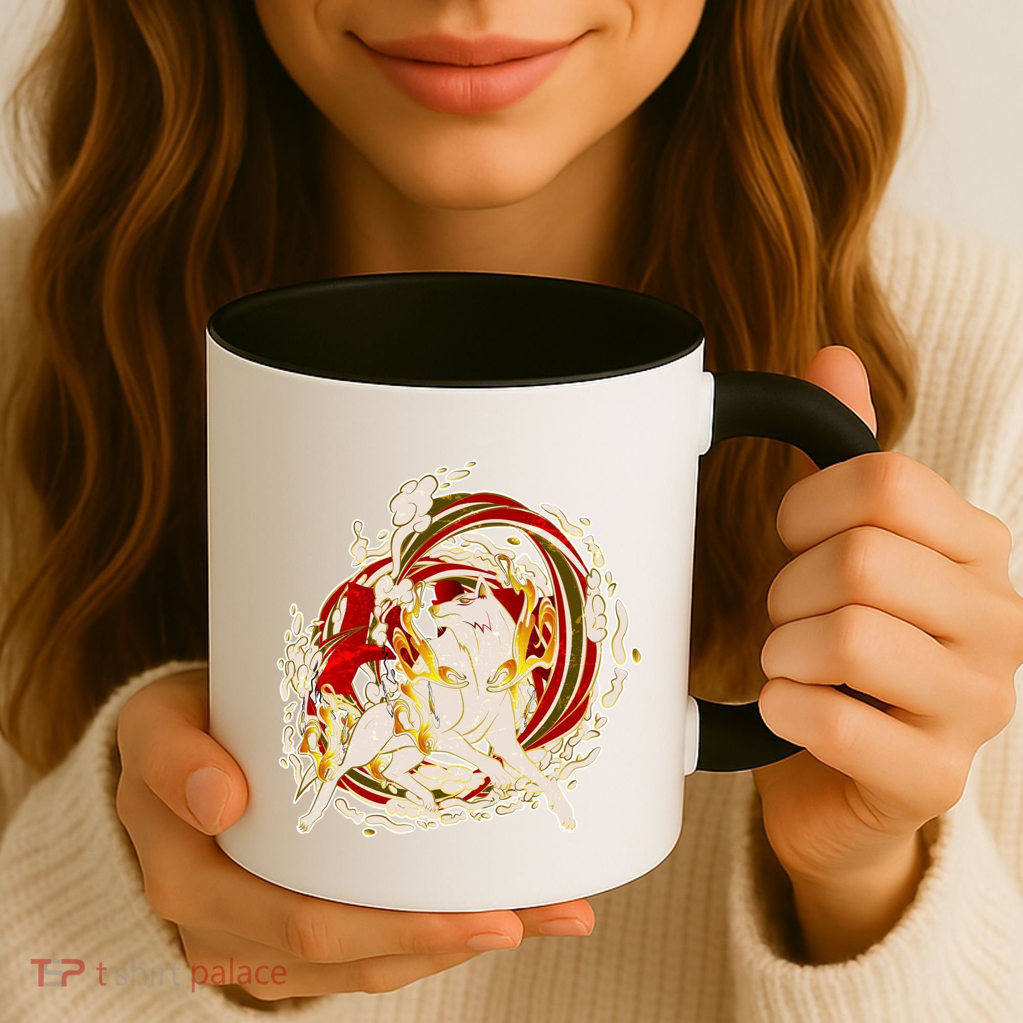 Japanese Mythology Okami Wolf Coffee Mug