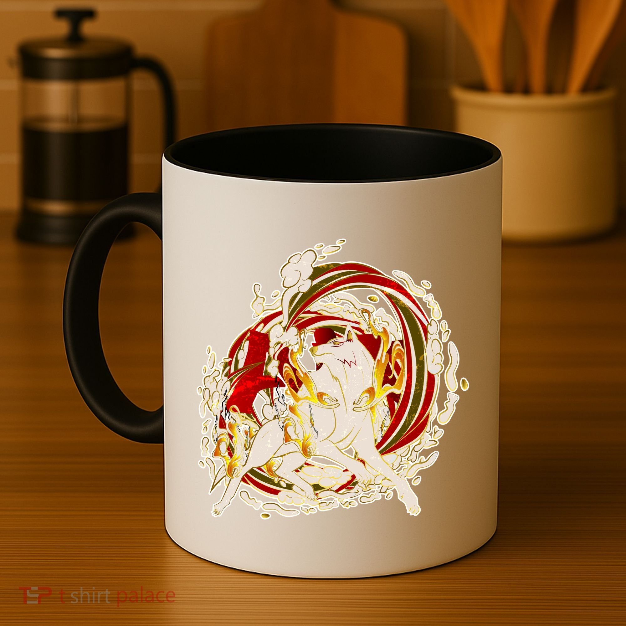 Japanese Mythology Okami Wolf Coffee Mug