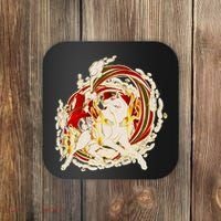 Japanese Mythology Okami Wolf Coaster thumb 0