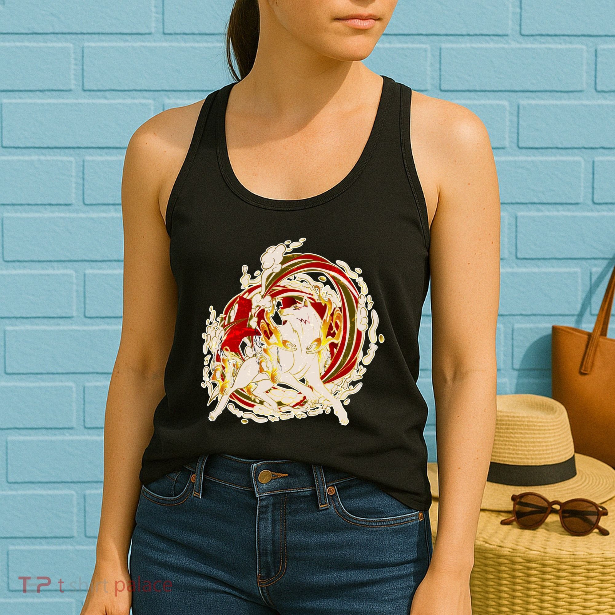 Japanese Mythology Okami Wolf Women's Tank Top