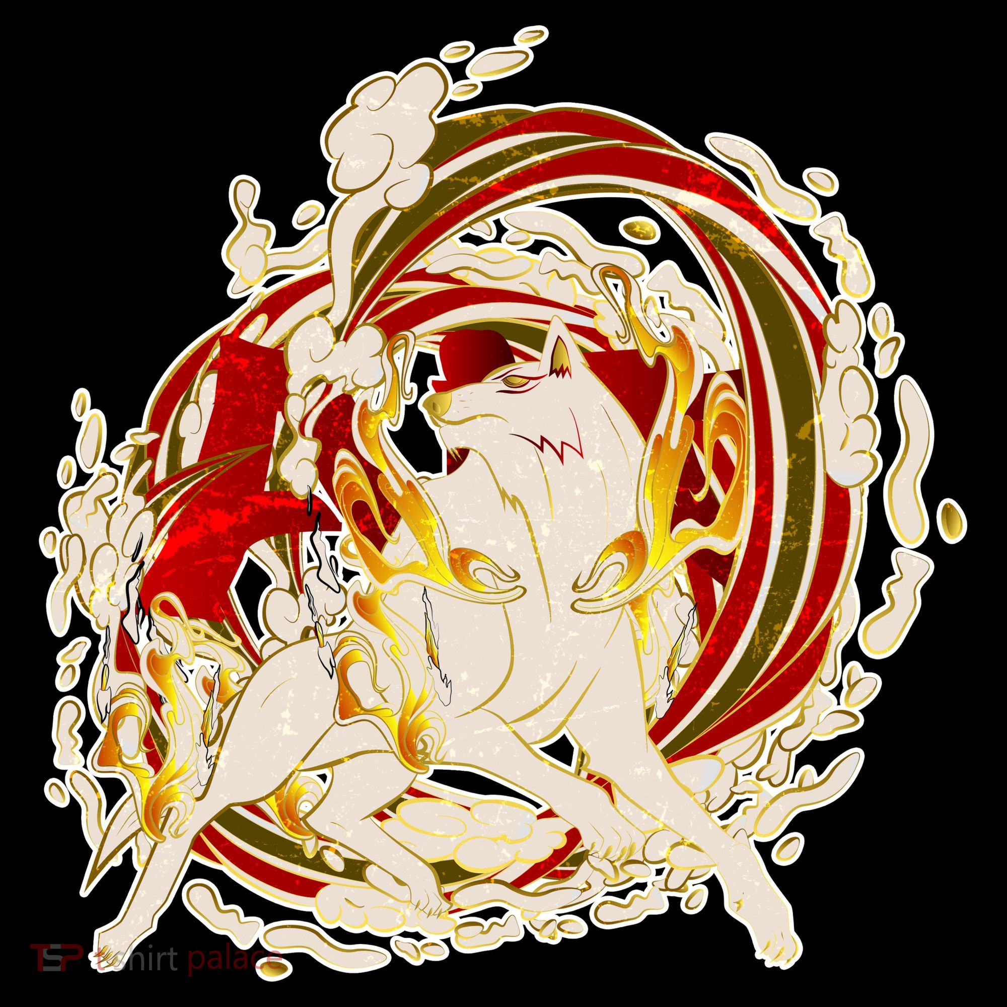 Japanese Mythology Okami Wolf Baby Bodysuit
