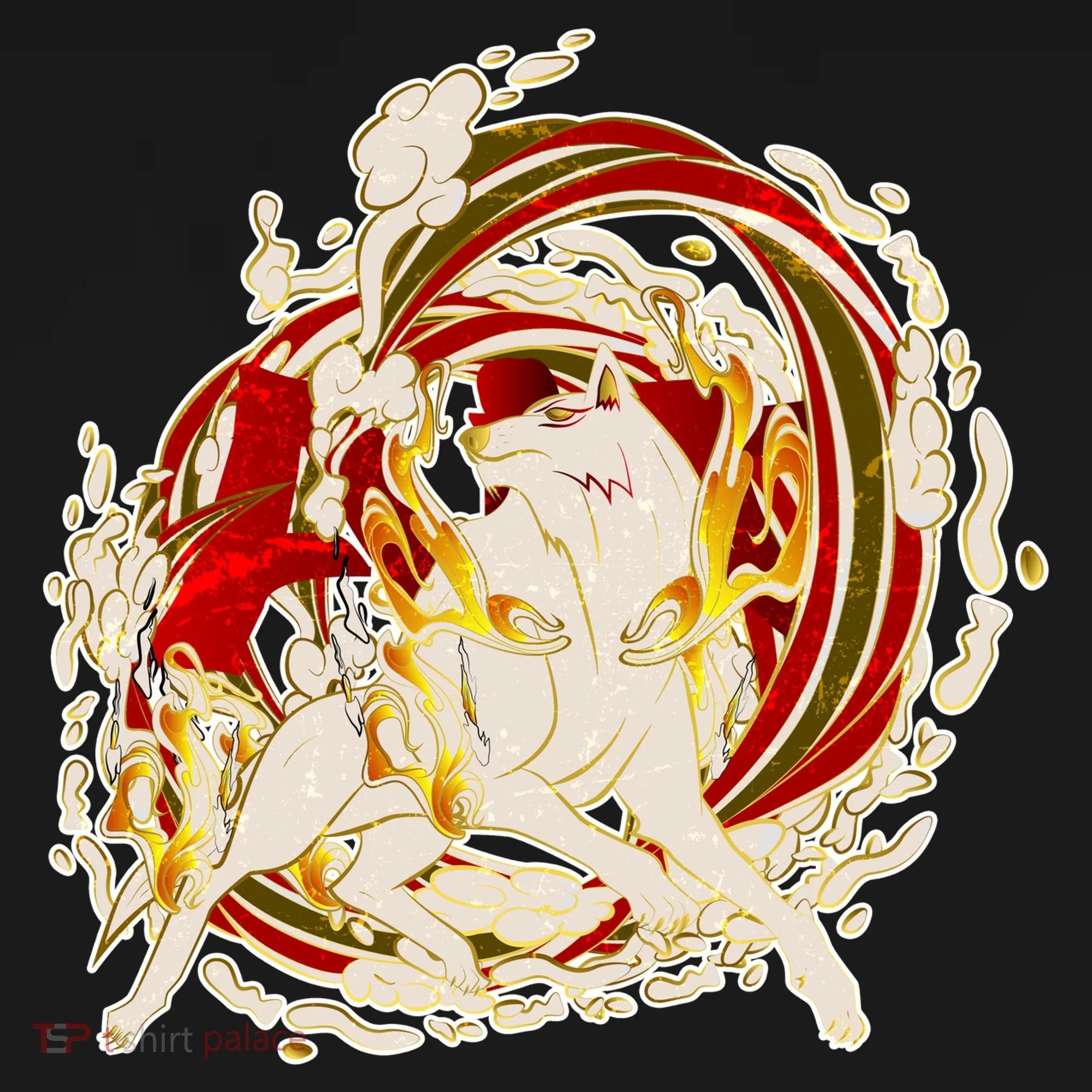 Japanese Mythology Okami Wolf Baby Bodysuit