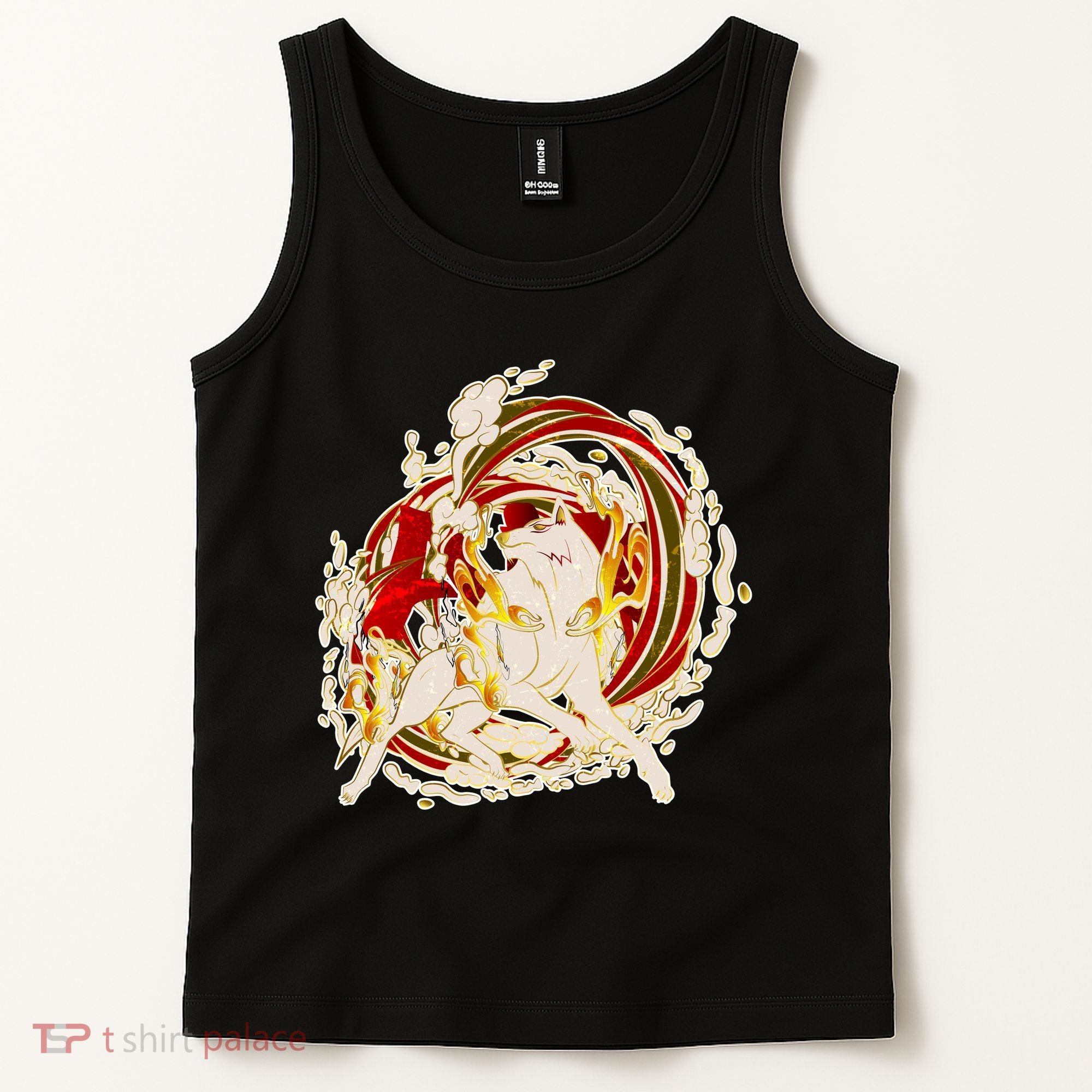 Japanese Mythology Okami Wolf Tank Top