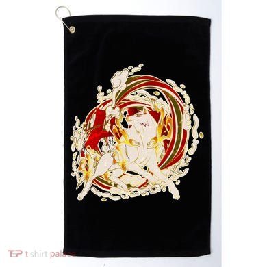Japanese Mythology Okami Wolf Golf Towel